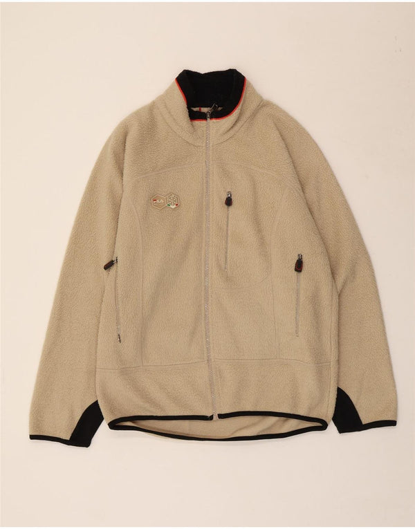 Giacca in pile da uomo Fila UK 38 Colorblock beige medio