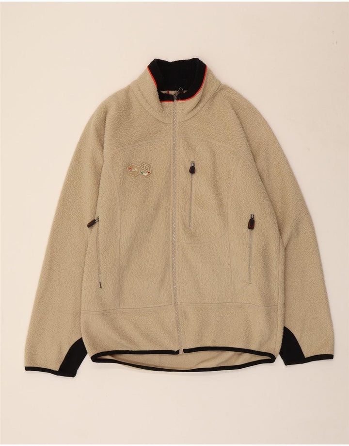 Giacca in pile da uomo Fila UK 38 Colorblock beige medio