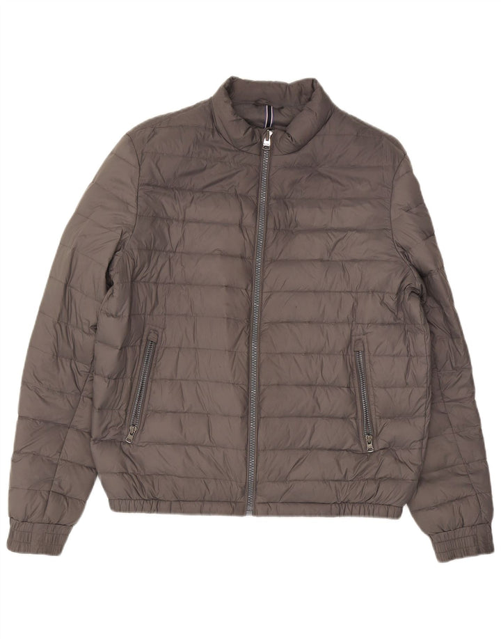 Giacca imbottita da uomo Tommy Hilfiger UK 40 grande nylon grigio