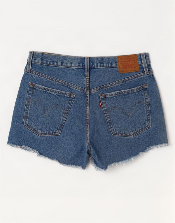 Pantaloncini Levi's da donna 501 in denim invecchiato W30 cotone blu medio