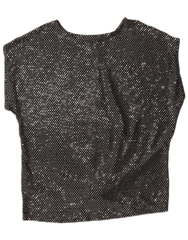 Top camicetta da donna OASIS UK 14 medio nero poliammide