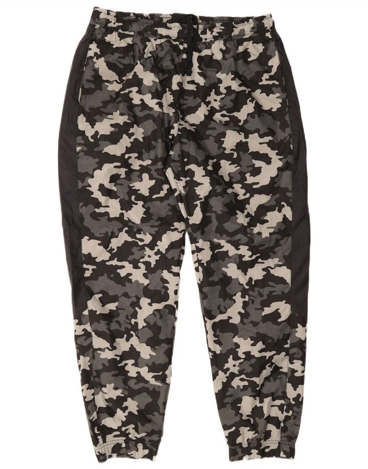 NIKE Pantaloni da tuta da uomo Joggers XL Grigio Camouflage Poliestere