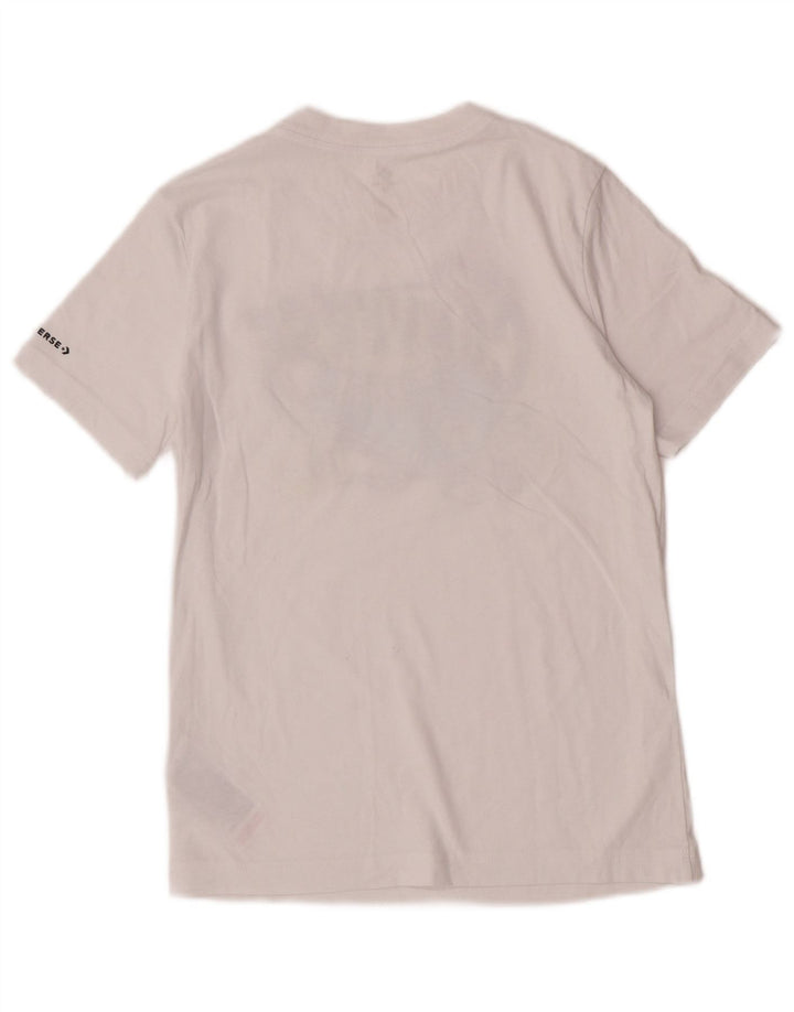 T-shirt grafica per ragazzi Converse Top 10-11 anni cotone bianco medio