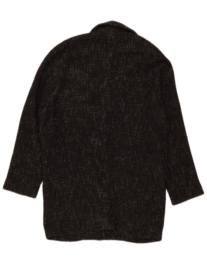 Cappotto doppiopetto oversize da donna Zara UK 6 XS poliestere nero