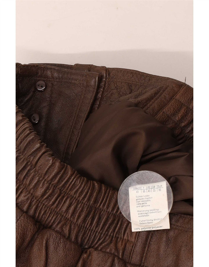 Giacca in pelle da uomo vintage UK 33 XS Beige