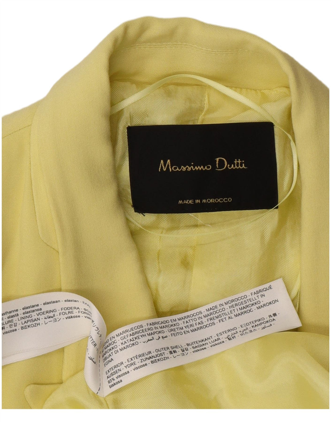 Soprabito da donna Massimo Dutti EU 42 Large in viscosa gialla
