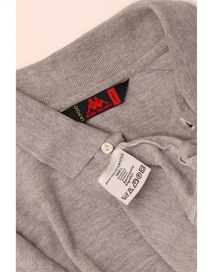 Polo Kappa Uomo Large in Cotone Grigio