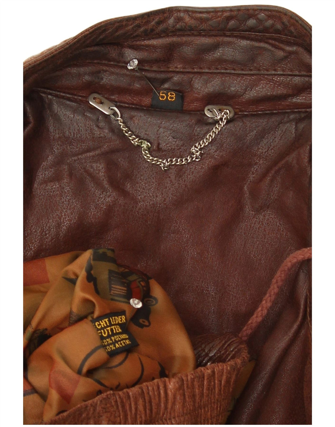 Giacca bomber in pelle da uomo vintage IT 58 4XL Pelle marrone