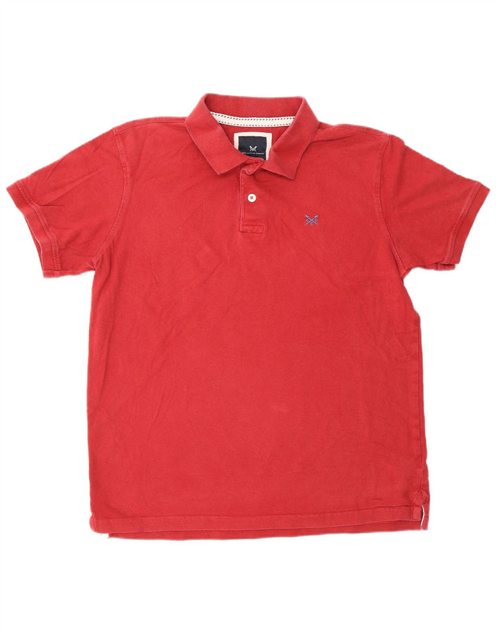 CREW CLOTHING Polo da uomo grande in cotone rosso