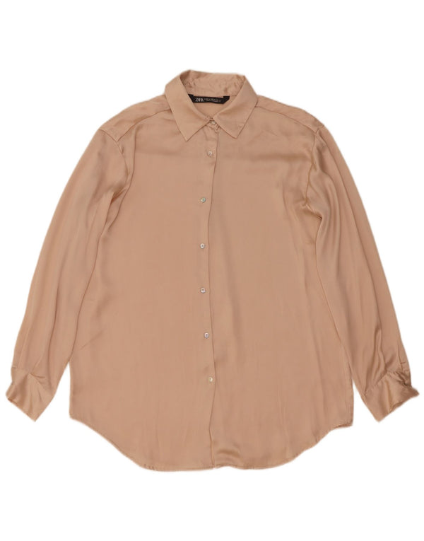 Camicetta oversize da donna Zara UK 6 XS Beige