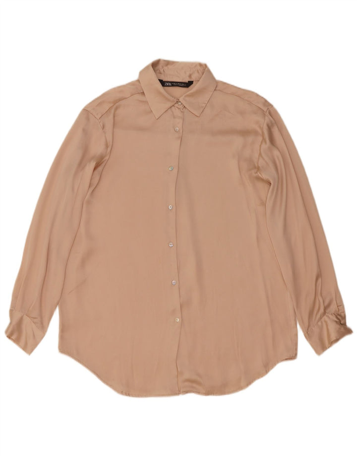 Camicetta oversize da donna Zara UK 6 XS Beige