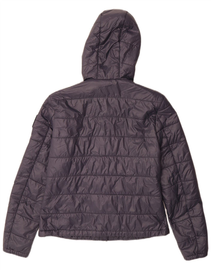 Giacca imbottita con cappuccio da donna Replay UK 12 media blu navy in poliammide