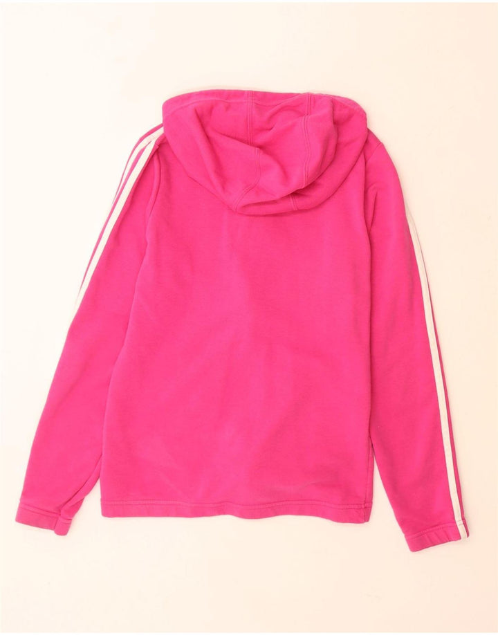 Felpa con cappuccio e zip ADIDAS per ragazze 14-15 anni in cotone rosa