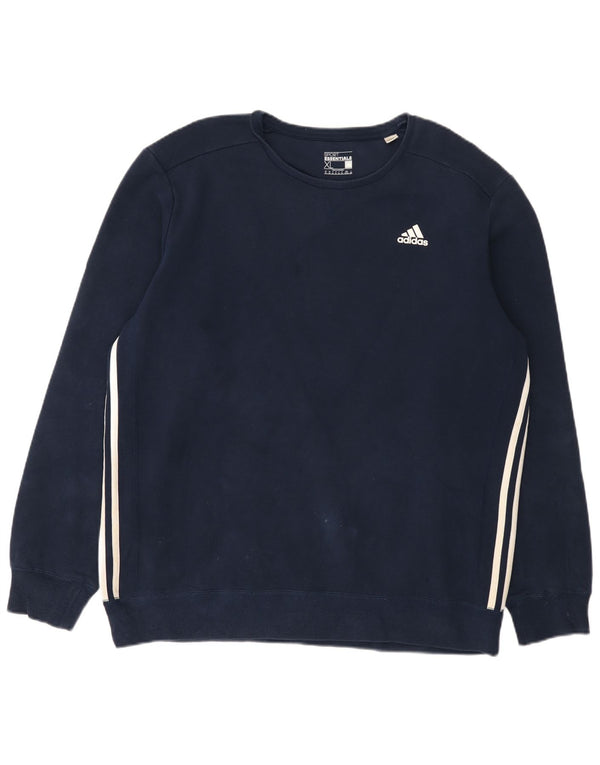 Adidas Mens Sweatshirt Jumper XL Navy Blue Cotton