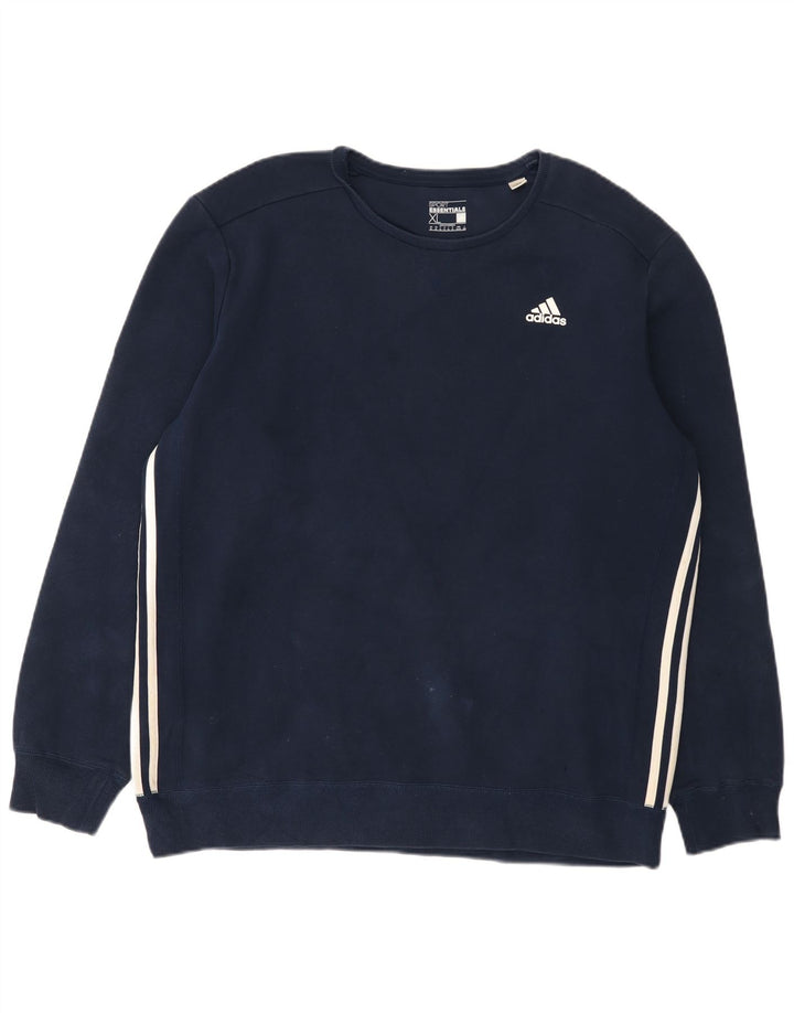 Felpa Adidas Uomo Maglione XL Blu Navy Cotone