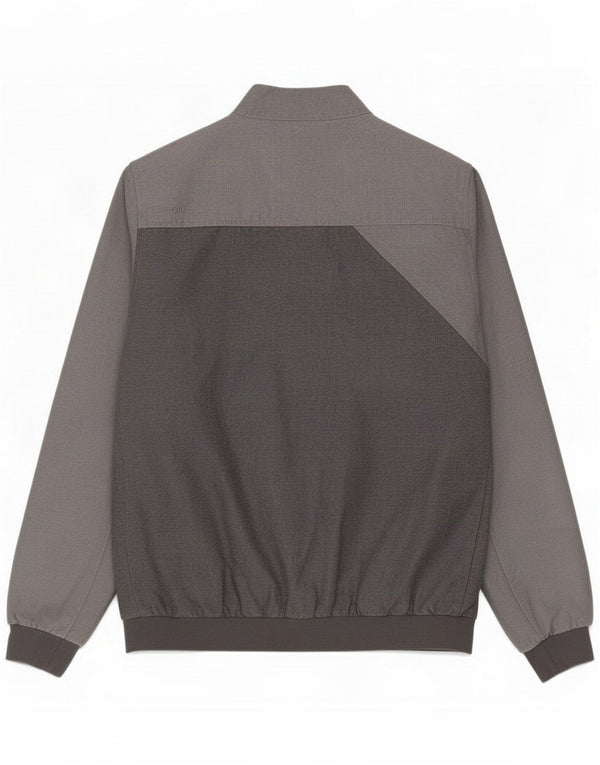 Volcom Mens Bomber Jacket UK 36 Small Grey Colourblock Polyester