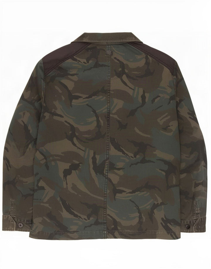 Giacca militare da uomo G-Star UK 40 Large Verde Mimetico Poliestere