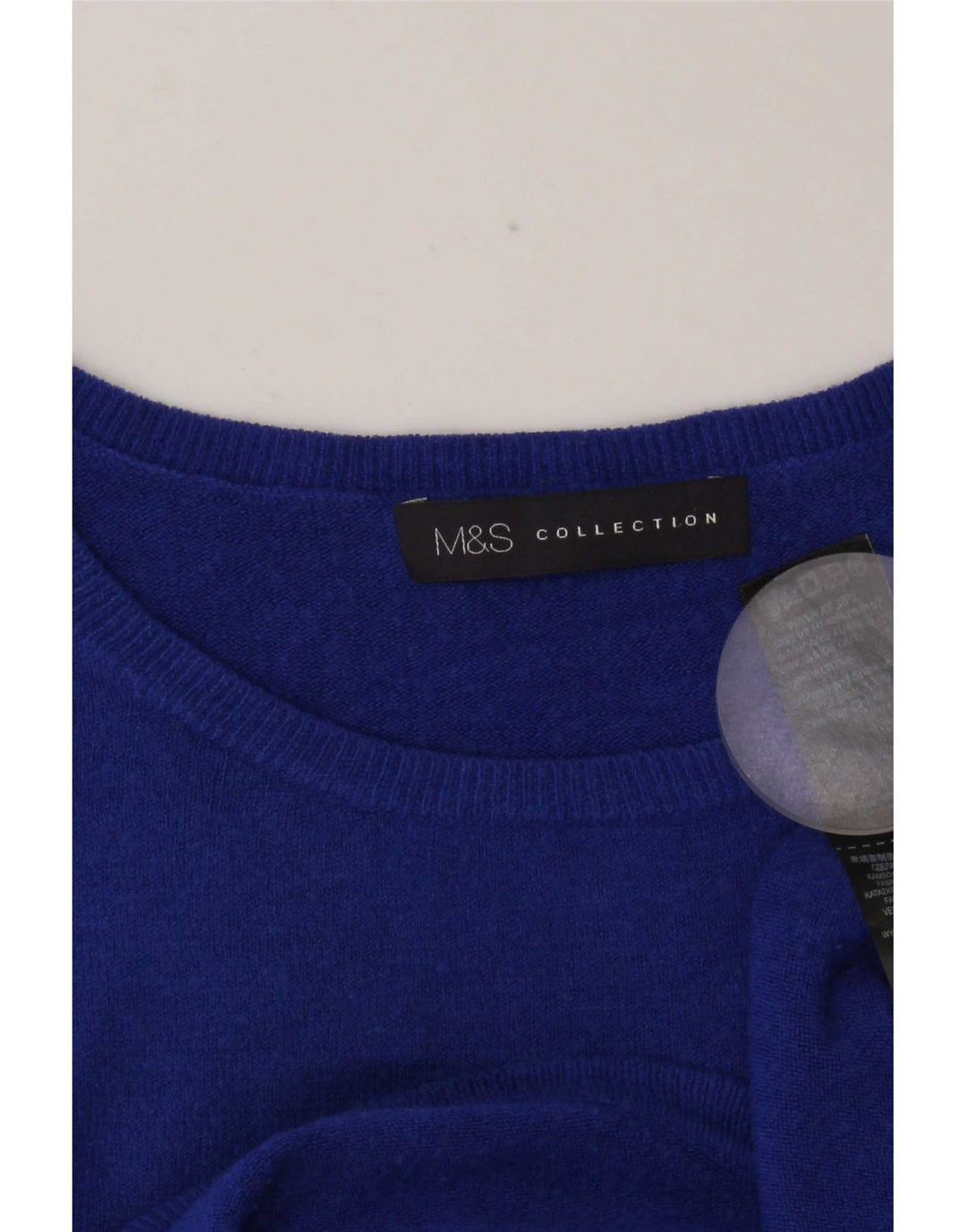 Maglione maglione oversize con scollo a barca da donna Marks & Spencer UK 10 piccolo blu