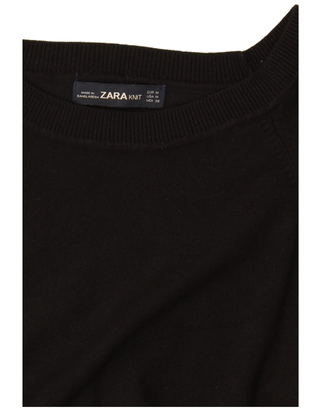 Maglione maglione oversize con scollo a barca da donna Zara UK 14 medio nero