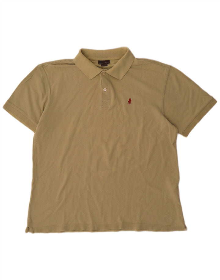Polo da uomo Marlboro Classics grande in cotone kaki