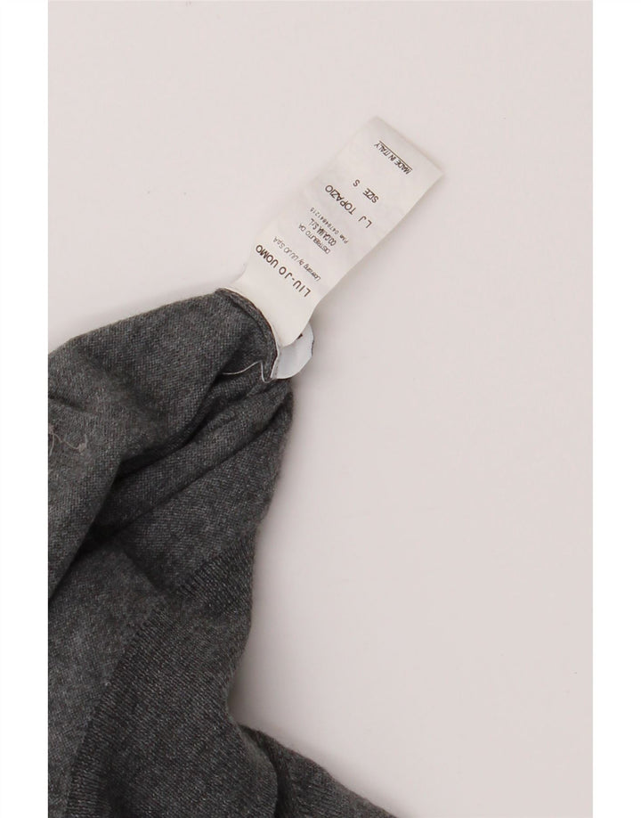 Maglione maglione girocollo da donna Liu Jo UK 10 piccolo grigio lana vergine