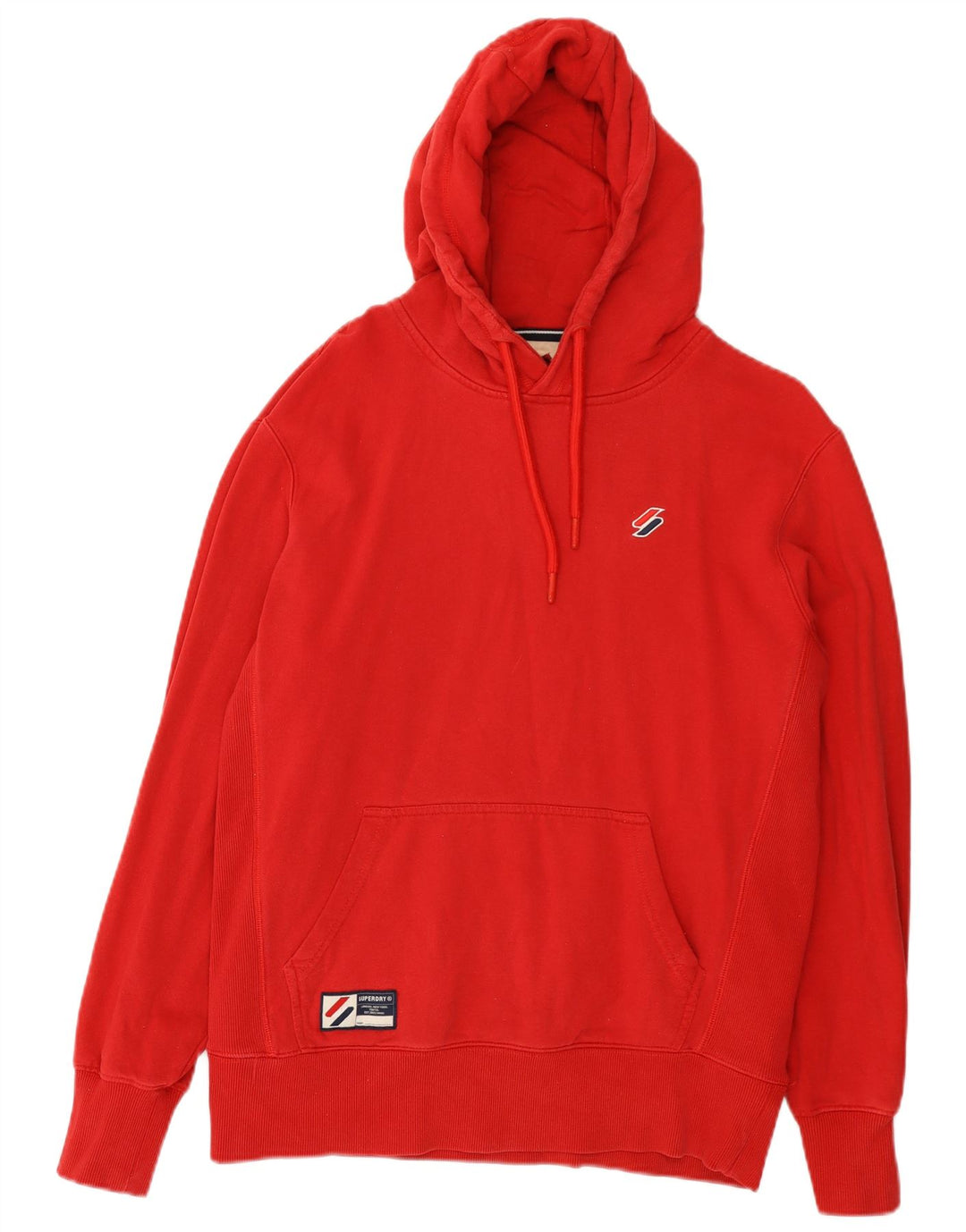 Maglione con cappuccio da uomo Superdry in cotone rosso medio