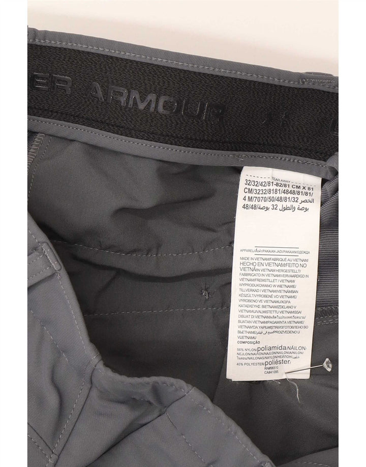 Pantaloni chino dritti da uomo Under Armour W32 L32 grigio poliammide