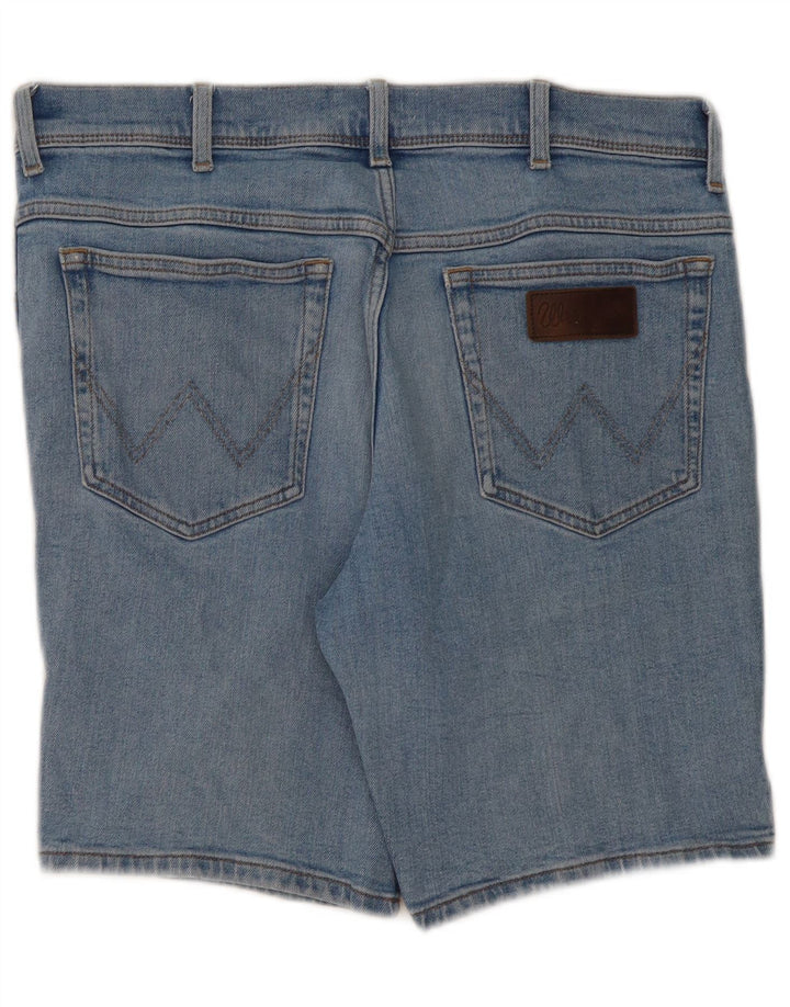 Pantaloncini di jeans Wrangler da donna Texas W34 di grandi dimensioni in cotone blu