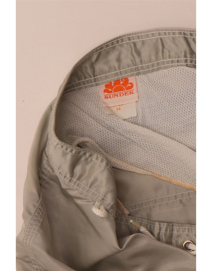 Pantaloncini da bagno da uomo Sundek grandi in nylon grigio