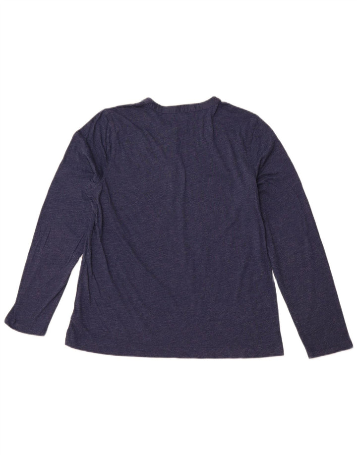 Top da donna a maniche lunghe CHAPS UK 16 grande in cotone blu navy