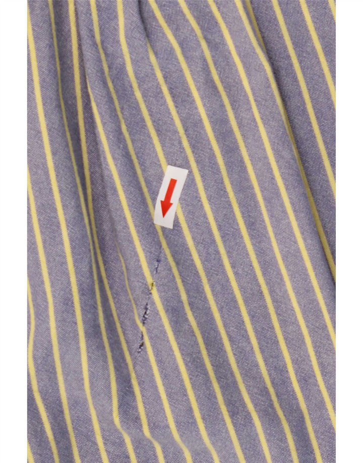 Camicia Uomo Chaps Cotone Rigato Blu Medio