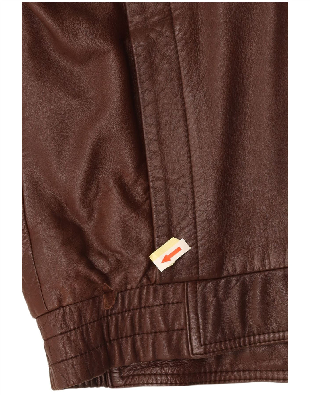 NOBLE Giacca in pelle da uomo vestibilità ampia EU 44 XS in pelle marrone