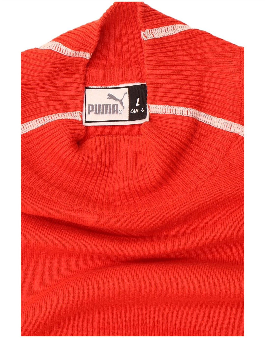 Maglione Puma da uomo con collo alto e color block grande rosso