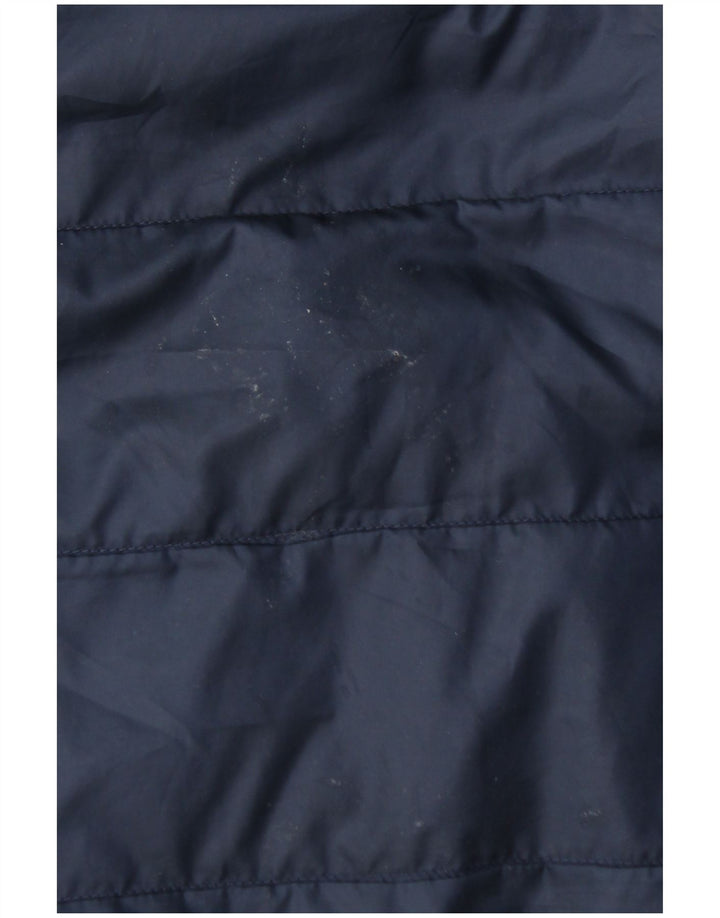 Gilet imbottito con grafica Adidas da uomo UK 40 grande blu navy