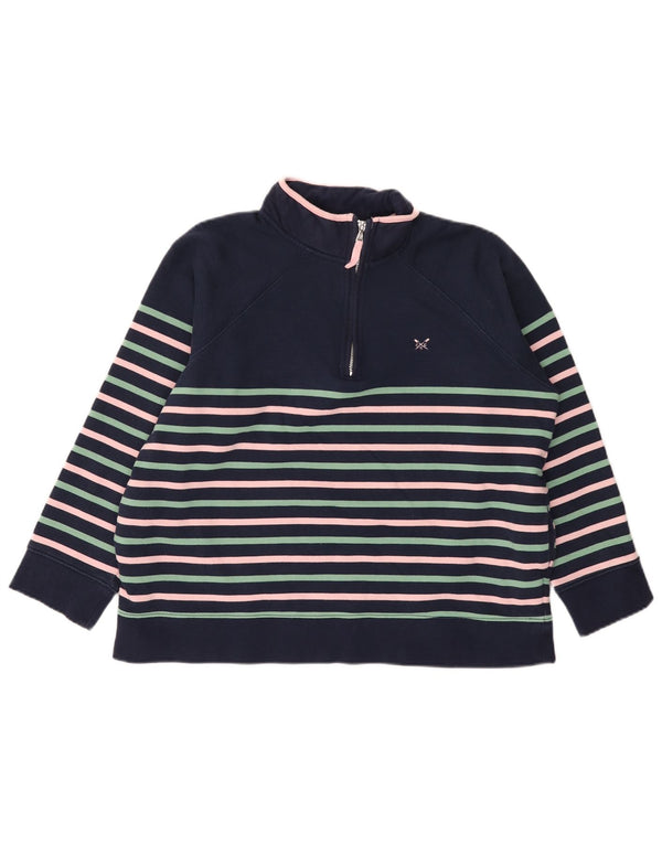 Crew Clothing Felpa da donna Maglione UK 16 Large Navy Blue Striped