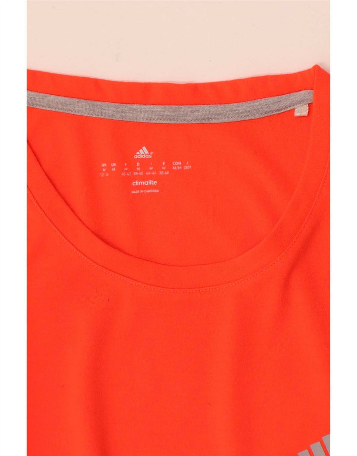 T-shirt Adidas Climalite da donna Top UK 12/14 Arancione medio