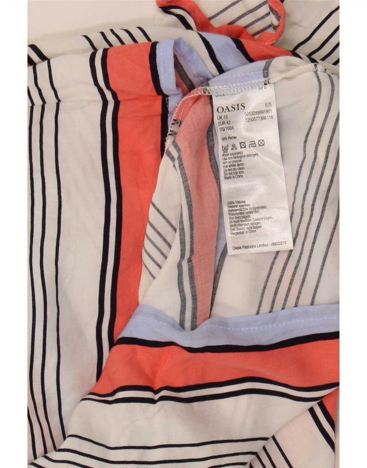 Camicetta da donna Oasis Top UK 16 Viscosa a righe multicolori grandi