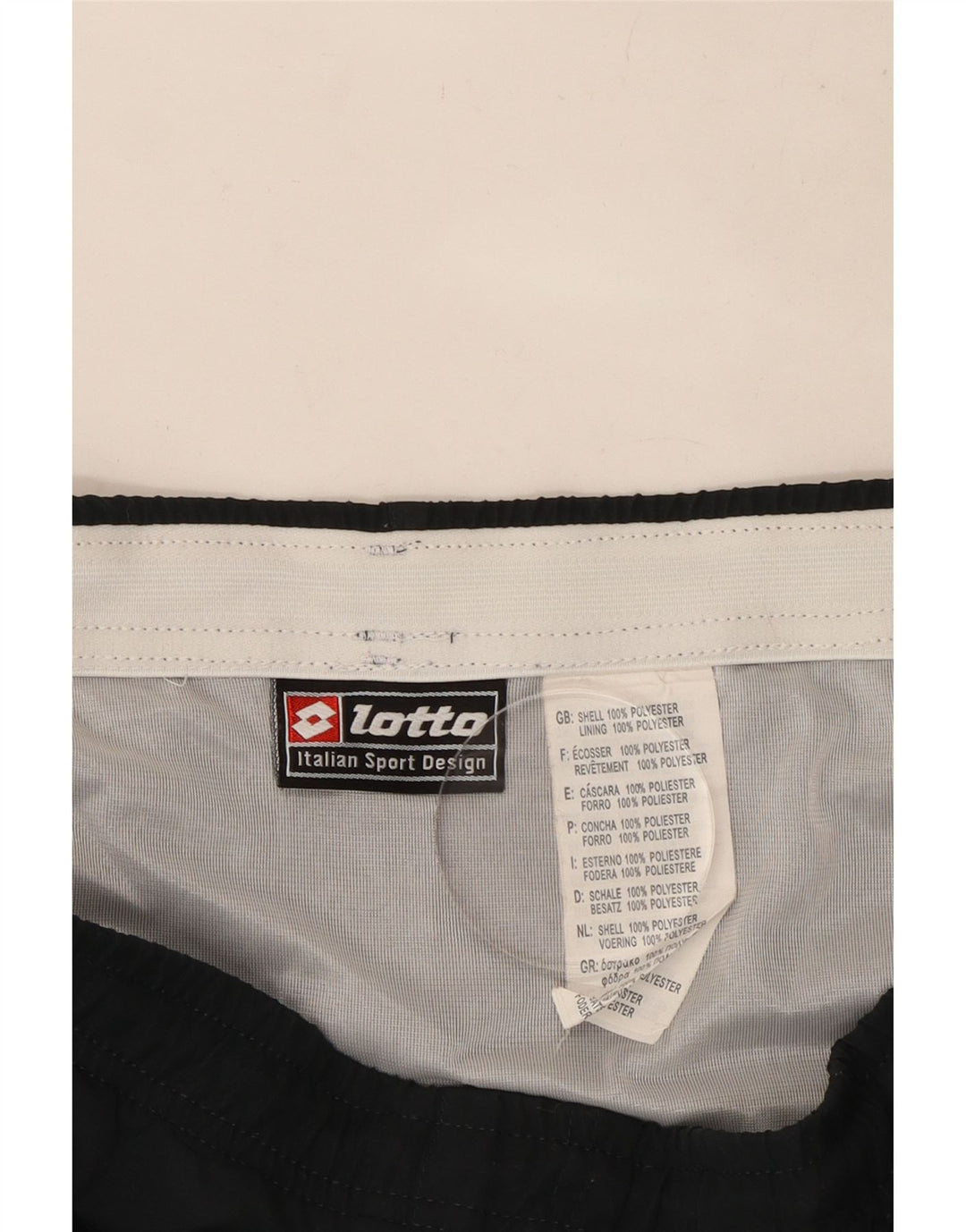 Pantaloncini sportivi da uomo Lotto Large in poliestere color block blu navy