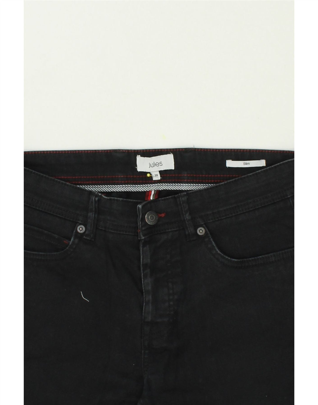 JULES Womens Slim Jeans EU 38 Medium W30 L30  Black Cotton Vintage Jules and Second-Hand Jules from Messina Hembry 