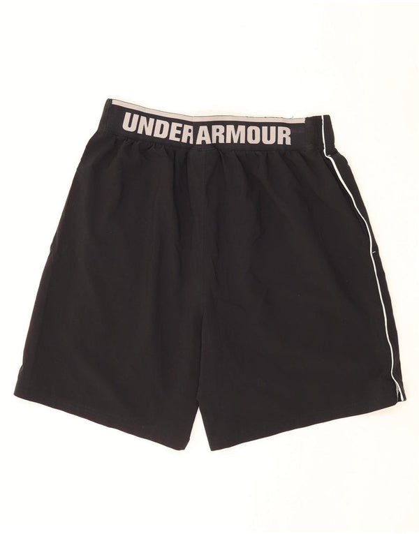 Pantaloncini sportivi con grafica da uomo Under Armour, grandi, in poliestere color block nero