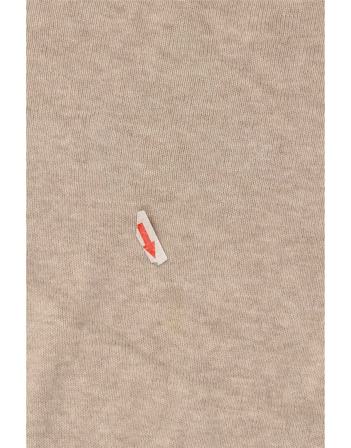 Maglione Zara da donna con scollo a V UK 12 Cotone a rombi/diamante grigio medio