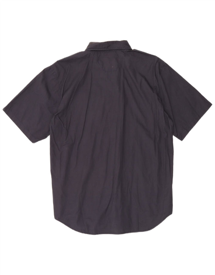 Camicia a maniche corte da uomo Wrangler 2XL cotone blu navy