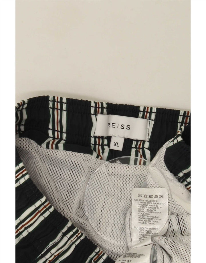 Pantaloncini da bagno da uomo Reiss XL poliestere a righe nere
