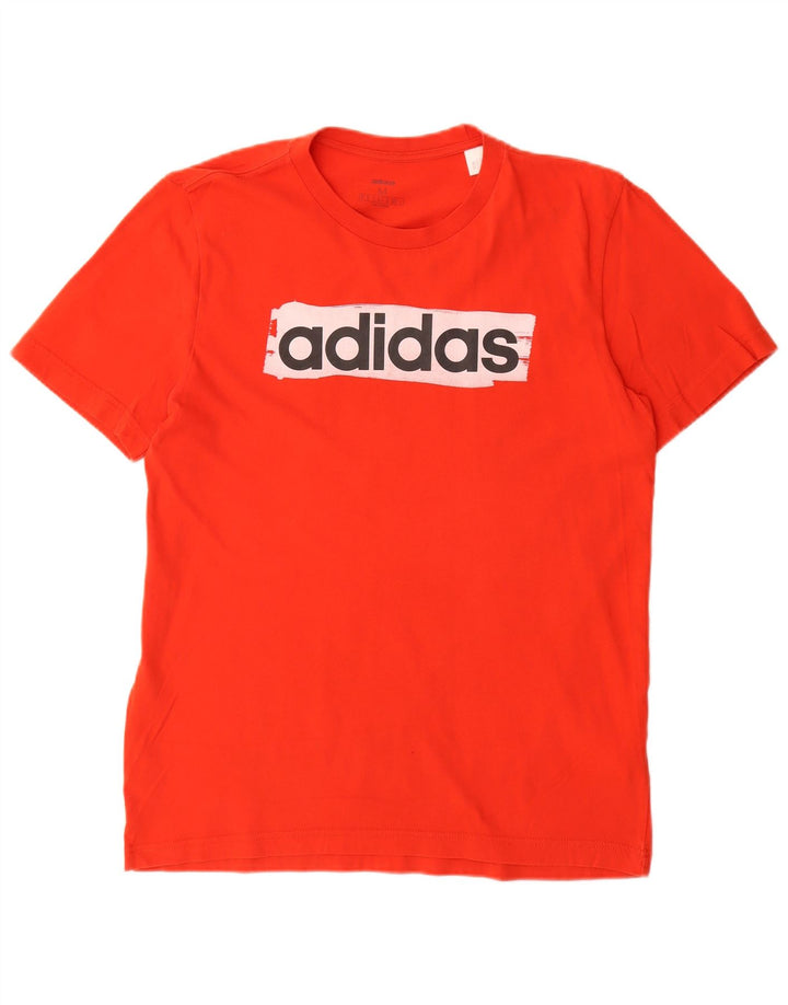 T-shirt grafica da uomo ADIDAS Top rosso medio in cotone