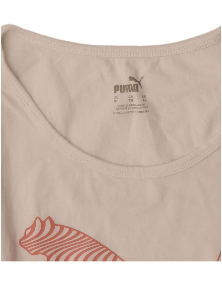 Canotta grafica da donna Puma UK 18 XL Bianca