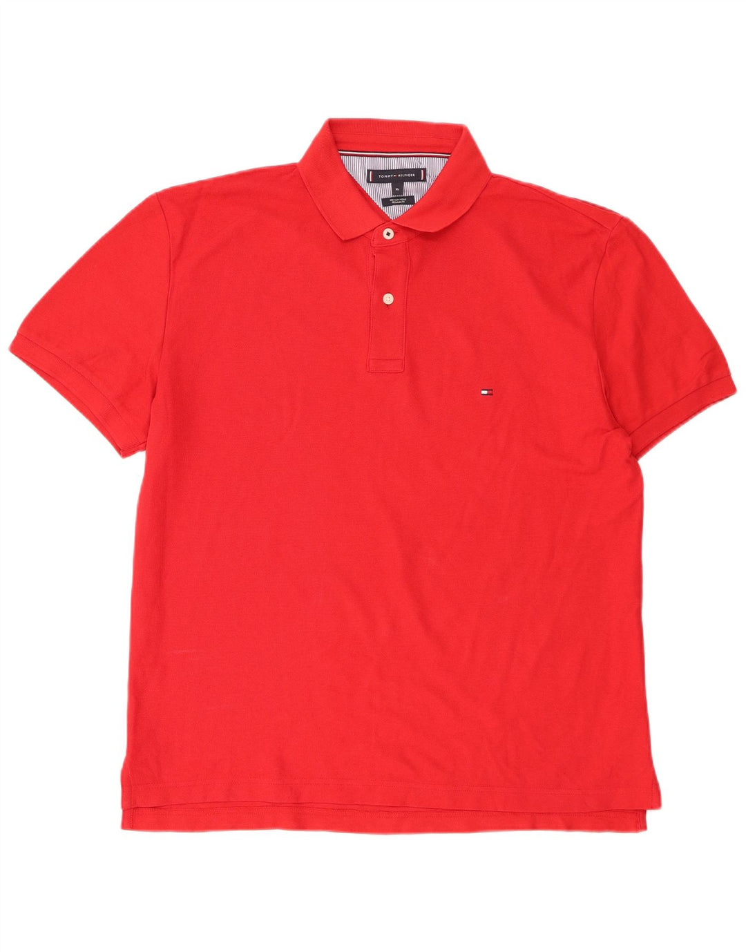 Polo da uomo vestibilità regolare Tommy Hilfiger XL in cotone rosso