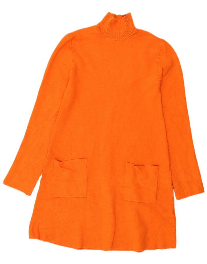 Abito maglione Zara da donna UK 8 piccolo arancione