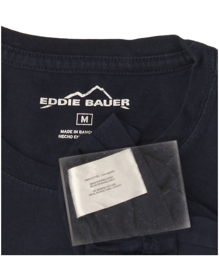 T-shirt da uomo EDDIE BAUER Top medio in cotone blu navy