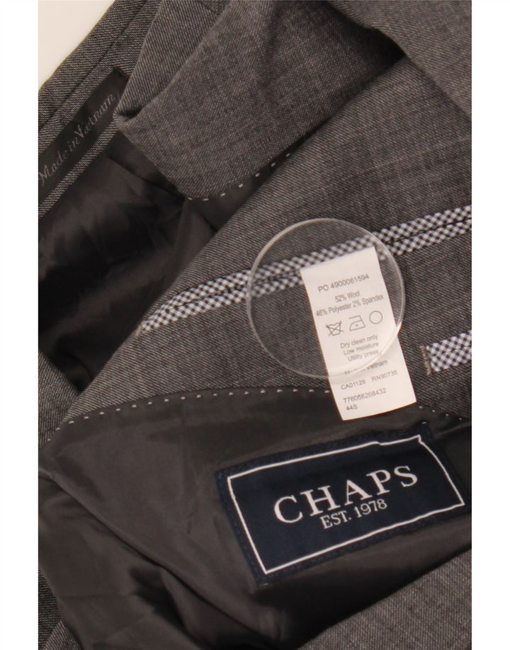 Giacca blazer da uomo a 2 bottoni CHAPS UK 44 2XL Lana grigia