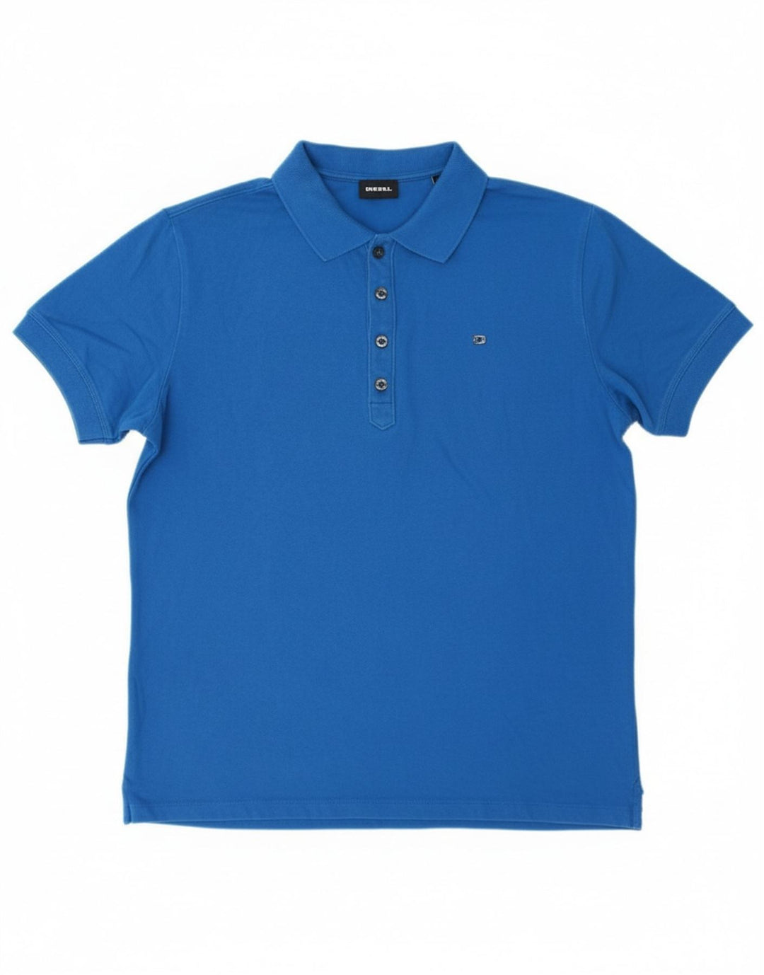 DIESEL Boys Polo Shirt 15-16 Years Large Blue Cotton